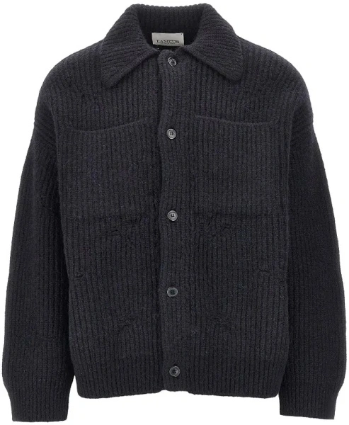 Pulover Distressed effect knitted jacket