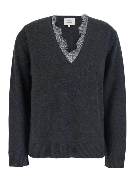 Pulover LOULOU DE SAISON gri din casmir 'Leyla'