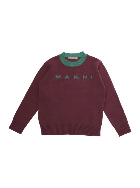 Pulover M01214M00MLMK33U0M352 is a long-sleeve sweater with a crew neck made of pink wool and cashmere for Girl