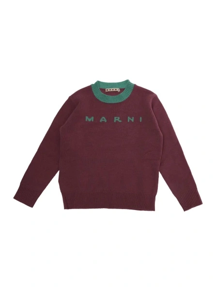 Pulover M01214M00MLMK33U0M352 is a long-sleeve sweater with a crew neck made of pink wool and cashmere for Girl