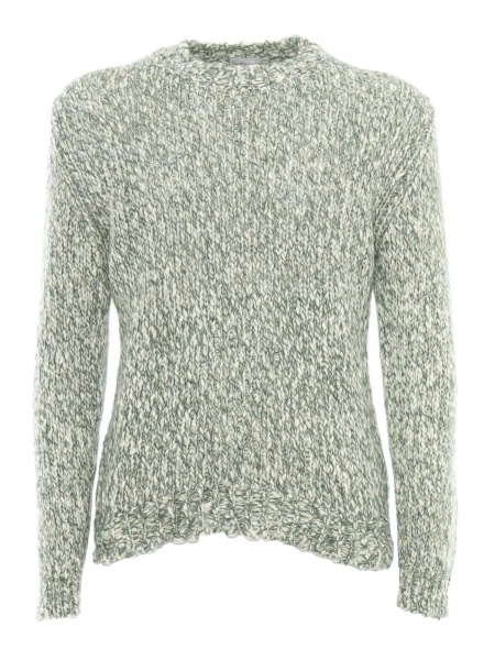 Pulover Macro Tweed knitted round neck sweater