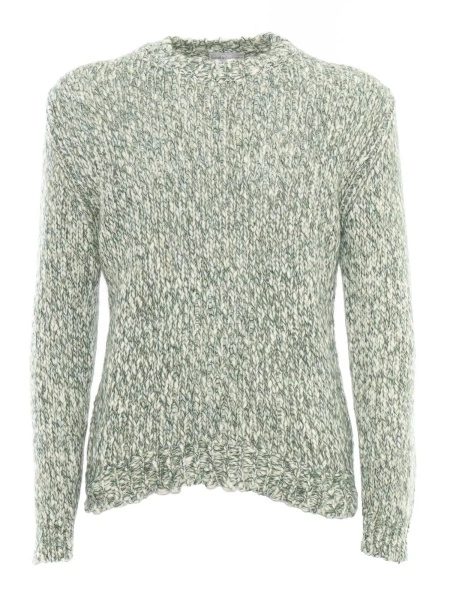 Pulover Macro Tweed knitted round neck sweater