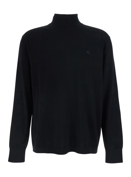 Pulover MERINO TURTLENECK with high collar and long sleeves in wool Black Men