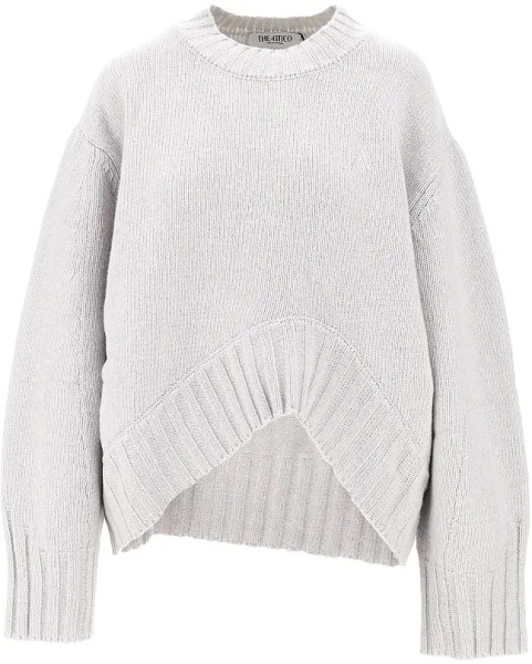 Pulover Moulded hem wool and cashmere sweater