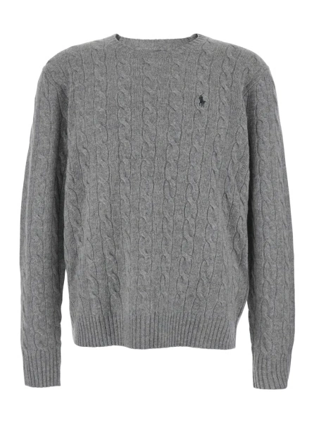 Pulover Ralph Lauren gri din lana si casmir