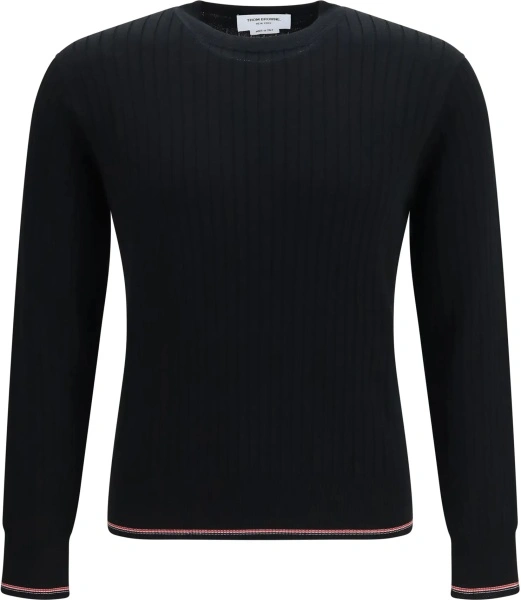 Pulover Thom Browne negru din bumbac