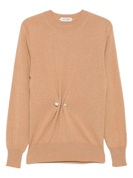Pulover tricotat Alberta Ferretti maro