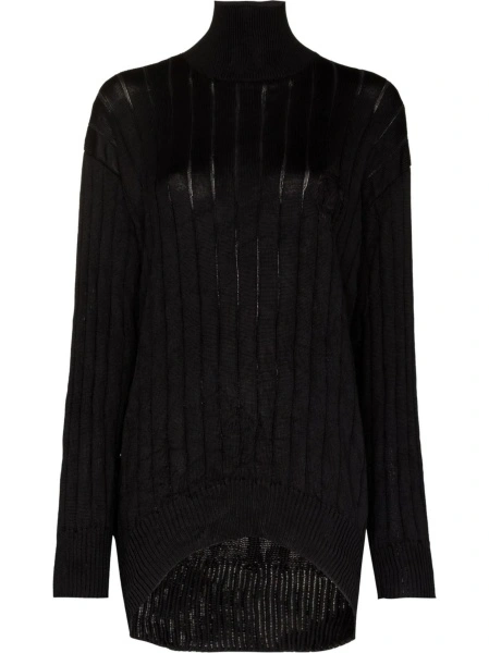 Pulover tricotat Balenciaga negru