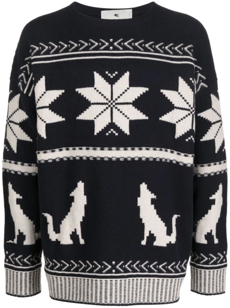 Pulover tricotat ETRO albastru