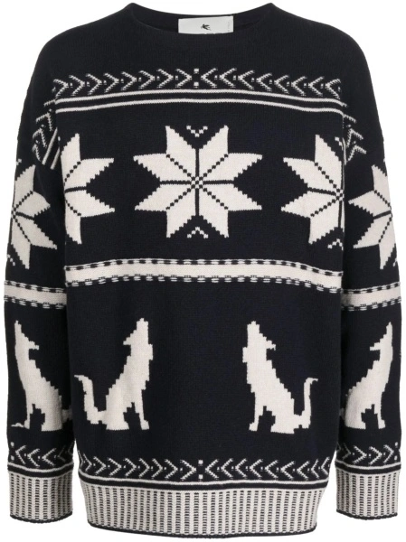 Pulover tricotat ETRO albastru