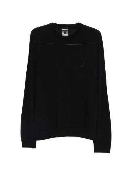 Pulover tricotat Giorgio Armani albastru