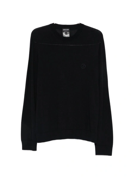 Pulover tricotat Giorgio Armani albastru