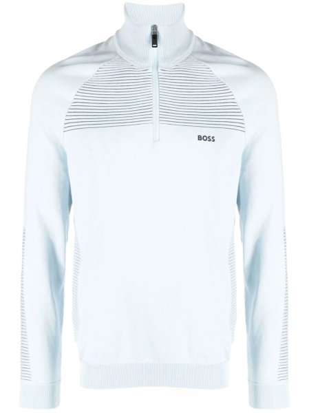 Pulover tricotat Hugo Boss albastru