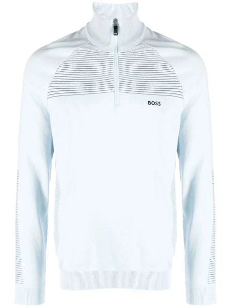 Pulover tricotat Hugo Boss albastru