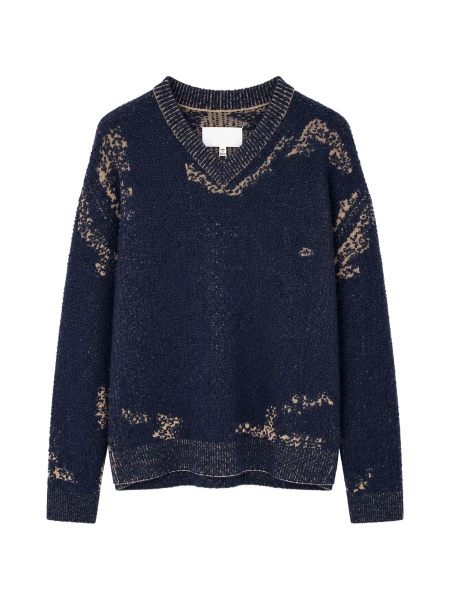 Pulover tricotat Maison Margiela albastru