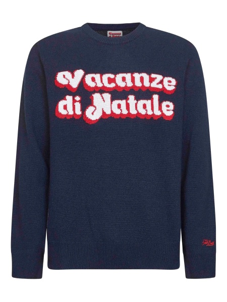 Pulover tricotat Mc2 Saint Barth albastru