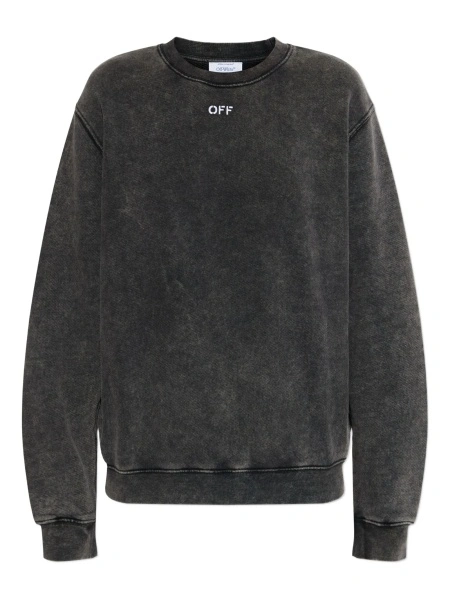 Pulover tricotat Off-White gri