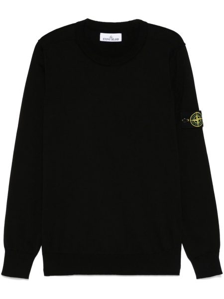 Pulover tricotat Stone Island negru