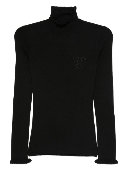 Pulover tricotat Valentino Garavani negru