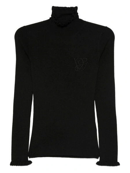 Pulover tricotat Valentino Garavani negru