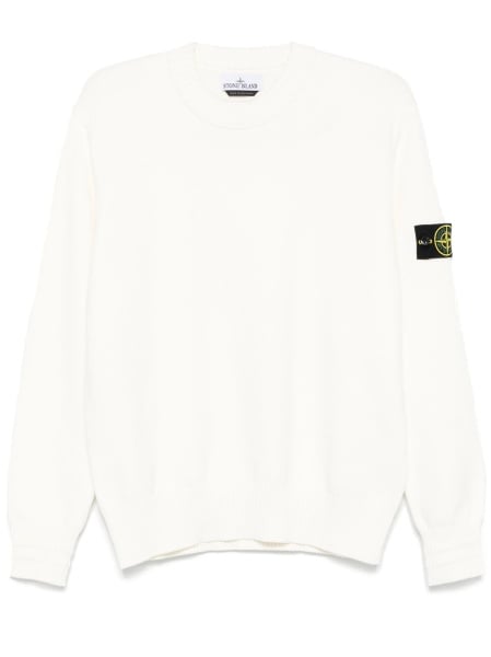 Pulover tricotat White Sand alb