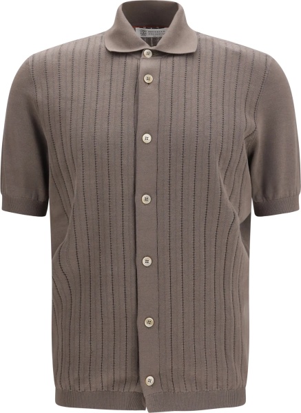 Pulovere Cotton ribbed knit Shirt