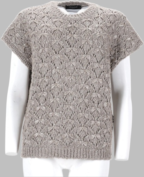 Pulovere Maglia In Fettuccia Di Cotone