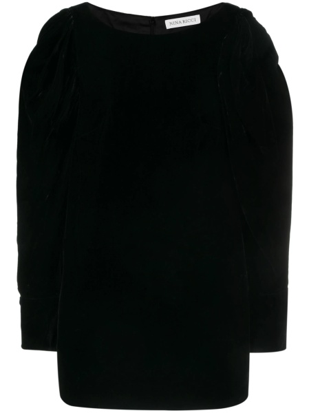 Rochie de ocazie Nina Ricci neagra din cupru si vascoza
