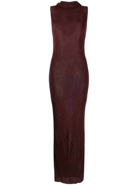 Rochie de seara Saint Laurent rosie din vascoza