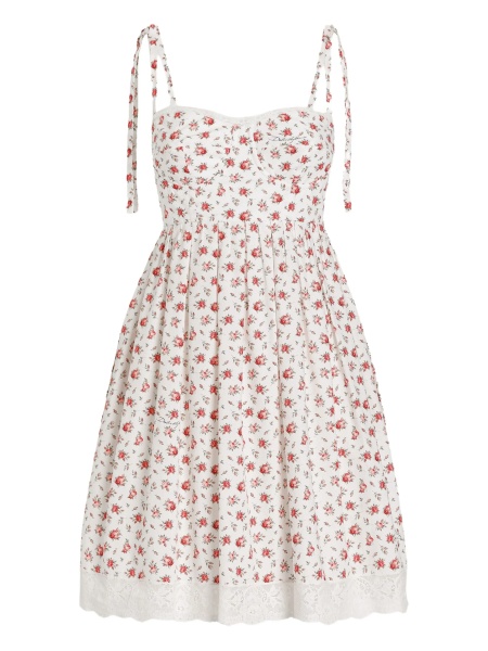 Rochie de zi Dolce & Gabbana alba din bumbac si poliamida