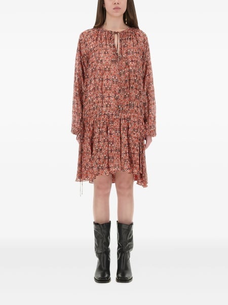 Rochie de zi ISABEL MARANT ETOILE rosie