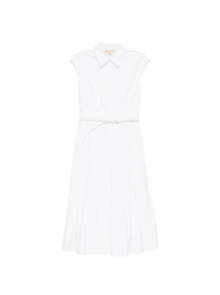 Rochie de zi Michael Kors alba din bumbac