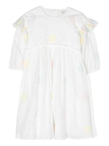 Rochie eleganta Stella McCartney alba din bumbac organic si polyester