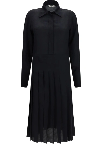 Rochie Fendi neagra din jacquard si matase