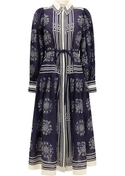 Rochii Banderra floral print Midi Shirt Dress