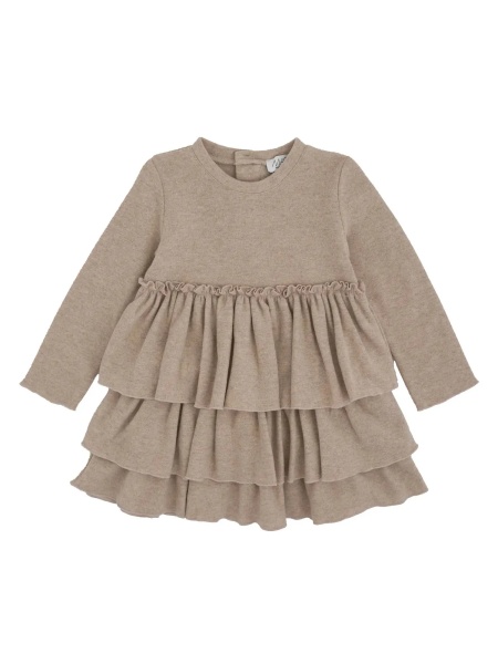 Rochii Cotton-cashmere tiered dress