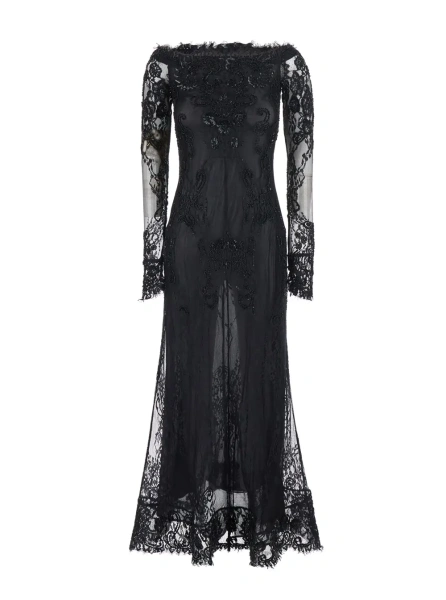Rochii DRESS with collar and long sleeves in Tech Fabric Black women