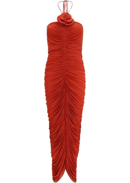 Rochii halterneck Dress with floral ruching