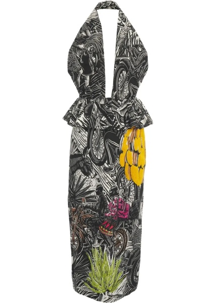Rochii Linen blend maxi dress