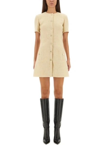 Rochii Textured Wool Tweed Dress