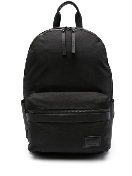 Rucsac Premiata negru din material textil si piele