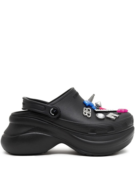 Saboti Balenciaga negri din acetat de polietilen vinil (peva)