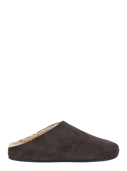 Saboti 'Hudson' Brown Mules with Shearling Lining in Suede Woman