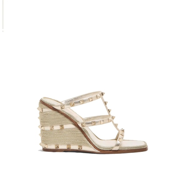 Saboti Valentino Garavani Rockstud Wedge Mules