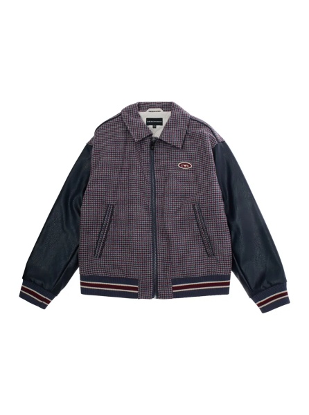 Sacou Blouson jacket with high collar and long sleeves in Tech Fabric multicolor for Boy