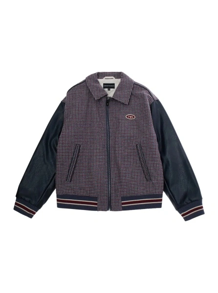 Sacou Blouson jacket with high collar and long sleeves in Tech Fabric multicolor for Boy