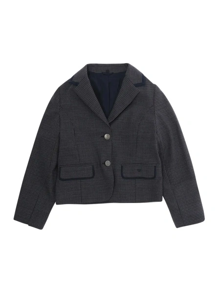 Sacou blue Jacket with logo patch on the front in fabric Girl