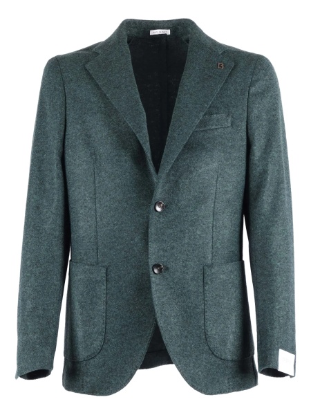 Sacou BRERAS MILANO verde din lana si polyester