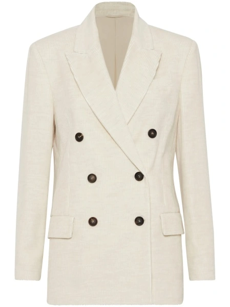 Sacou Brunello Cucinelli alb