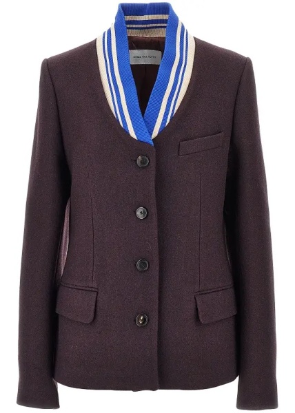 Sacou Cloth jacket with ribbed collar